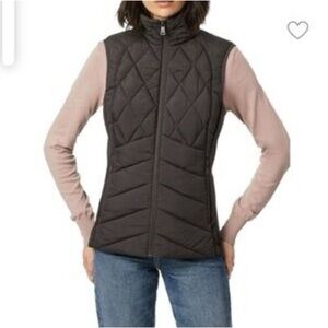 Bernadro Titan Gray Neoprene Quilted Puffer Vest Small